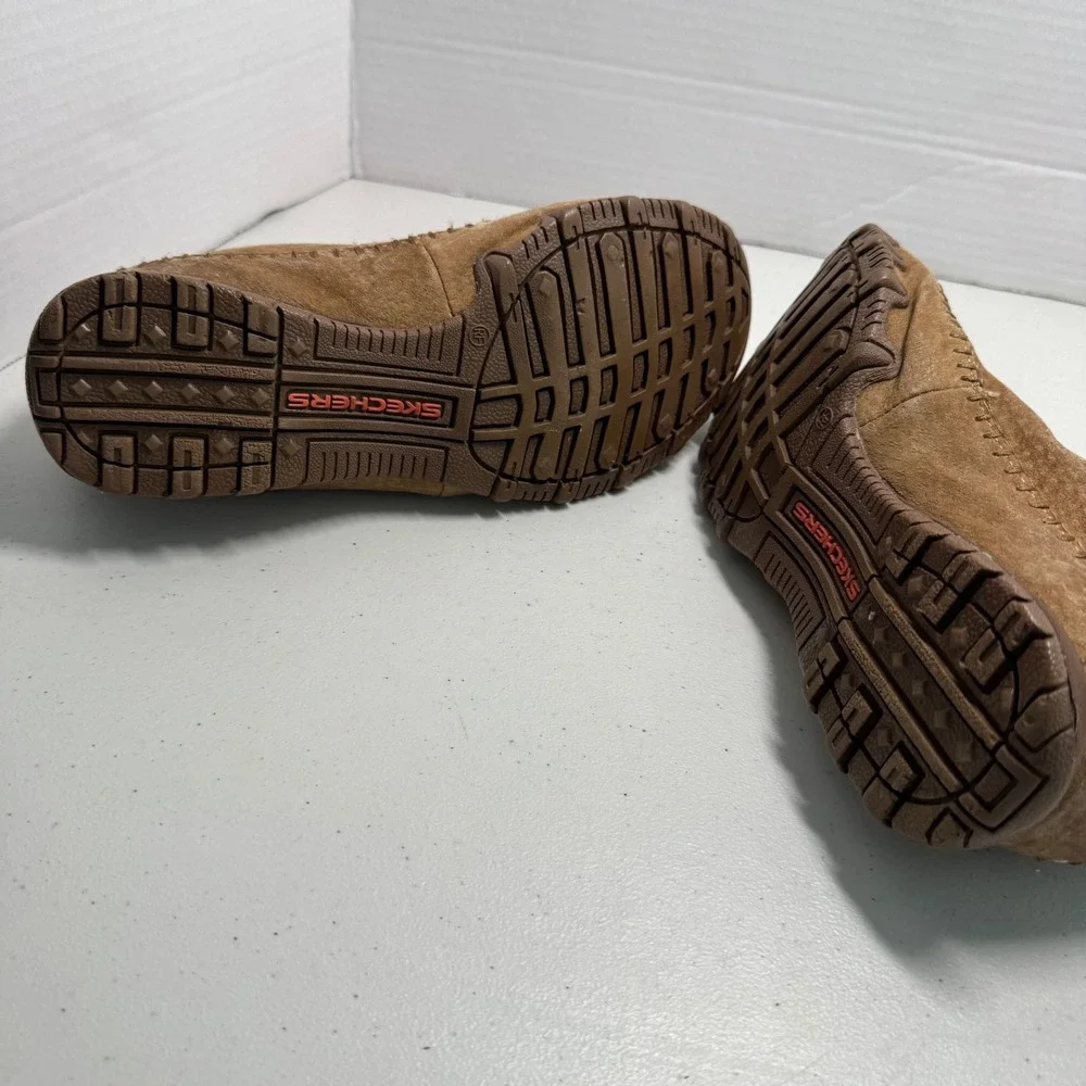 Boho Suede Faux Fur Lined Women Size 8 Skechers Relaxed Fit Memory Foam Boots‎
